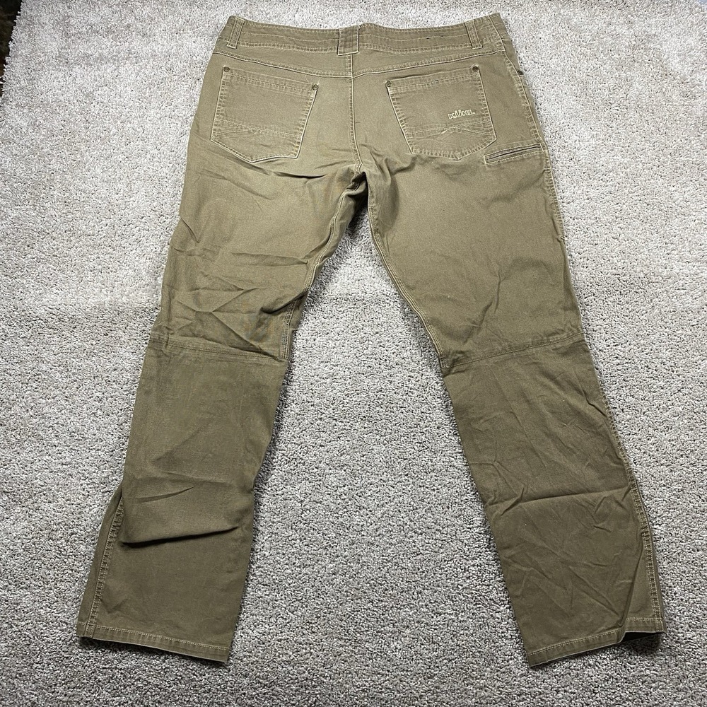 Kuhl Kanvus Jean Mens 38x32 Khaki Brown Stretch Canvas‎ Hiking Pants 5114 Patina